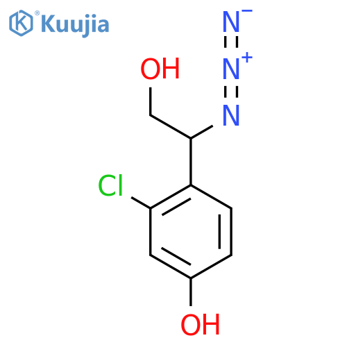 4-(1-azido-2-hydroxyethyl)-3-chlorophenol structure