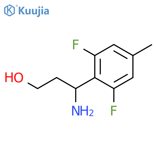 3-amino-3-(2,6-difluoro-4-methylphenyl)propan-1-ol structure