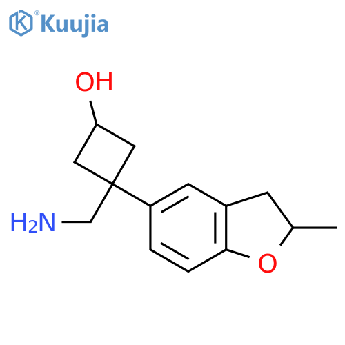 3-(aminomethyl)-3-(2-methyl-2,3-dihydro-1-benzofuran-5-yl)cyclobutan-1-ol structure