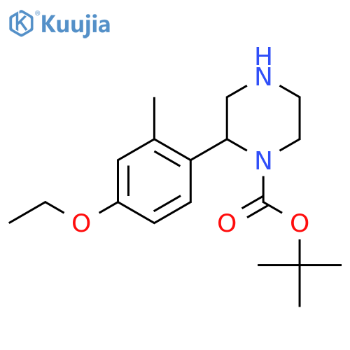 tert-butyl 2-(4-ethoxy-2-methylphenyl)piperazine-1-carboxylate structure