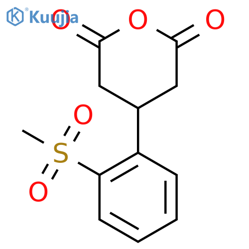 4-(2-methanesulfonylphenyl)oxane-2,6-dione structure
