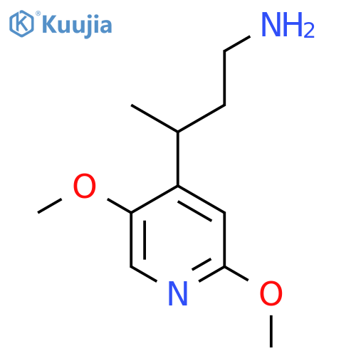 3-(2,5-dimethoxypyridin-4-yl)butan-1-amine structure