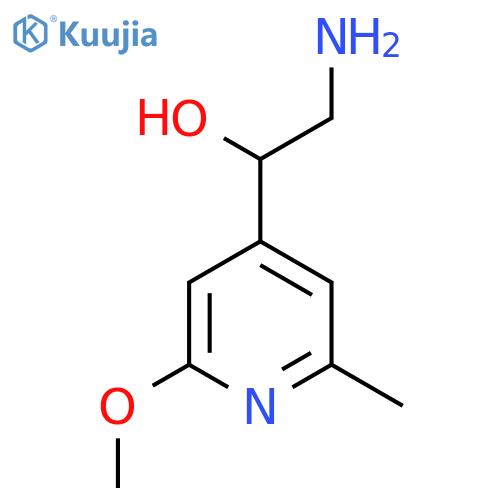 2-amino-1-(2-methoxy-6-methylpyridin-4-yl)ethan-1-ol structure