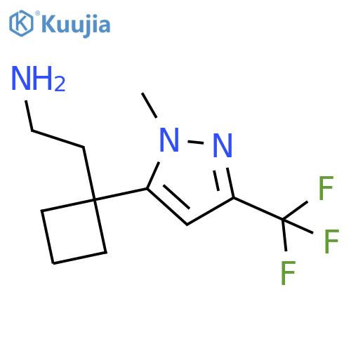 2-{1-1-methyl-3-(trifluoromethyl)-1H-pyrazol-5-ylcyclobutyl}ethan-1-amine structure