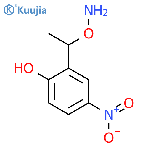 2-1-(aminooxy)ethyl-4-nitrophenol structure