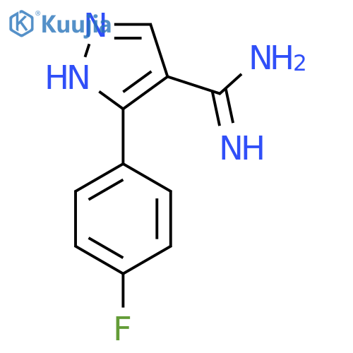 3-(4-fluorophenyl)-1H-pyrazole-4-carboximidamide structure