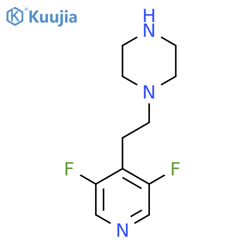 1-2-(3,5-difluoropyridin-4-yl)ethylpiperazine structure