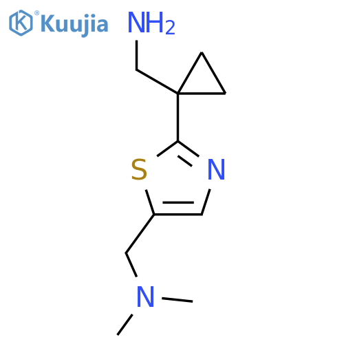 (1-{5-(dimethylamino)methyl-1,3-thiazol-2-yl}cyclopropyl)methanamine structure