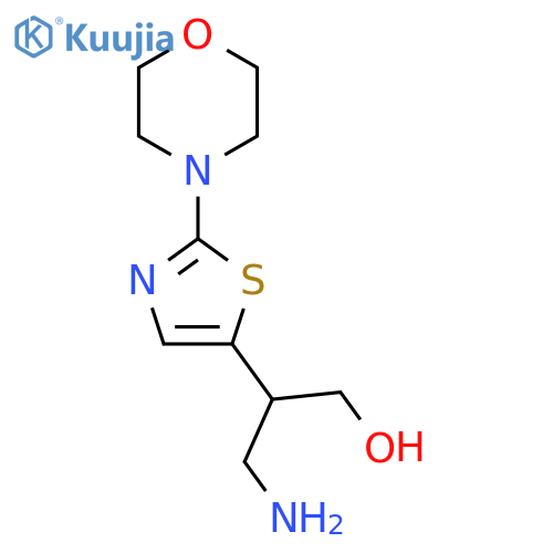 3-amino-2-2-(morpholin-4-yl)-1,3-thiazol-5-ylpropan-1-ol structure