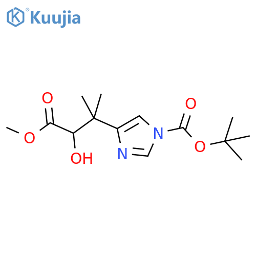tert-butyl 4-(3-hydroxy-4-methoxy-2-methyl-4-oxobutan-2-yl)-1H-imidazole-1-carboxylate structure