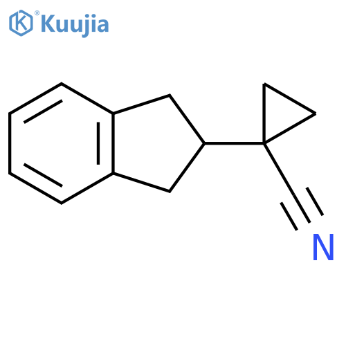 1-(2,3-dihydro-1H-inden-2-yl)cyclopropane-1-carbonitrile structure
