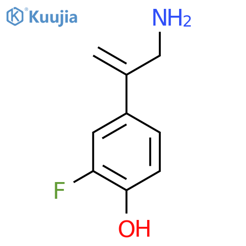 4-(3-aminoprop-1-en-2-yl)-2-fluorophenol structure
