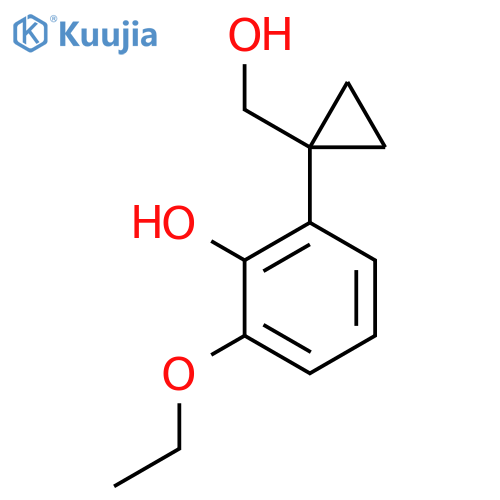 2-ethoxy-6-1-(hydroxymethyl)cyclopropylphenol structure