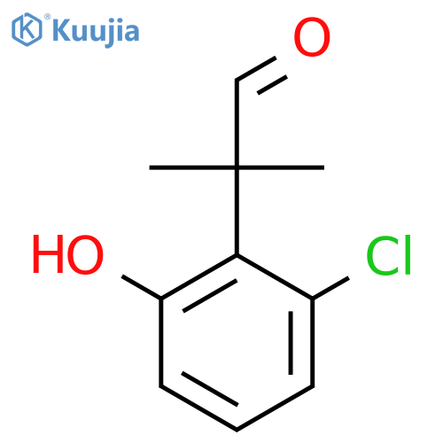 2-(2-chloro-6-hydroxyphenyl)-2-methylpropanal structure