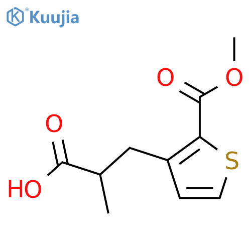 3-2-(methoxycarbonyl)thiophen-3-yl-2-methylpropanoic acid structure