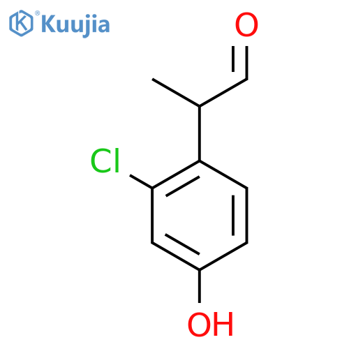 2-(2-chloro-4-hydroxyphenyl)propanal structure
