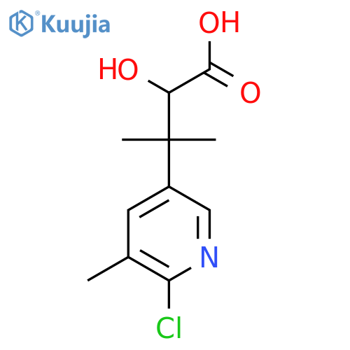 3-(6-chloro-5-methylpyridin-3-yl)-2-hydroxy-3-methylbutanoic acid structure
