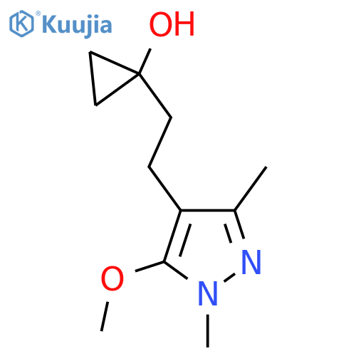 1-2-(5-methoxy-1,3-dimethyl-1H-pyrazol-4-yl)ethylcyclopropan-1-ol structure