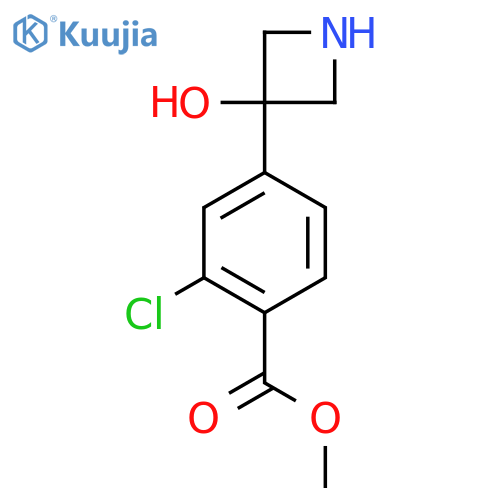 methyl 2-chloro-4-(3-hydroxyazetidin-3-yl)benzoate structure