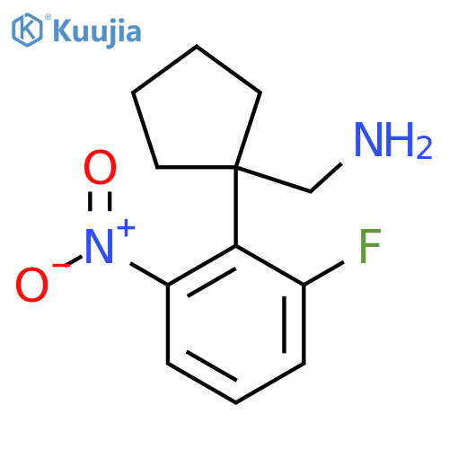 1-(2-fluoro-6-nitrophenyl)cyclopentylmethanamine structure