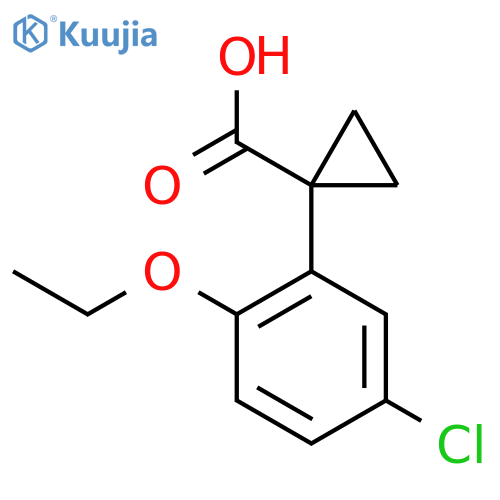 1-(5-chloro-2-ethoxyphenyl)cyclopropane-1-carboxylic acid structure