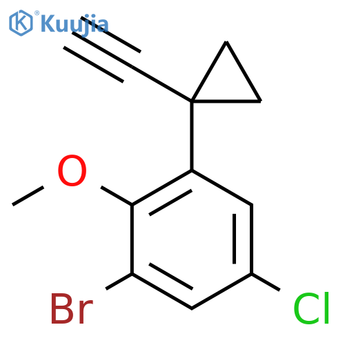 1-bromo-5-chloro-3-(1-ethynylcyclopropyl)-2-methoxybenzene structure