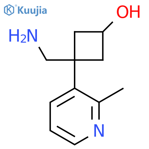 3-(aminomethyl)-3-(2-methylpyridin-3-yl)cyclobutan-1-ol structure
