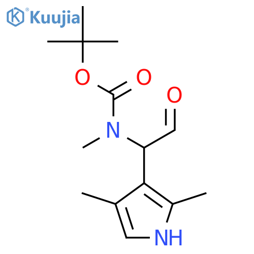tert-butyl N-1-(2,4-dimethyl-1H-pyrrol-3-yl)-2-oxoethyl-N-methylcarbamate structure