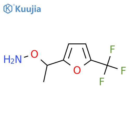 O-{1-5-(trifluoromethyl)furan-2-ylethyl}hydroxylamine structure