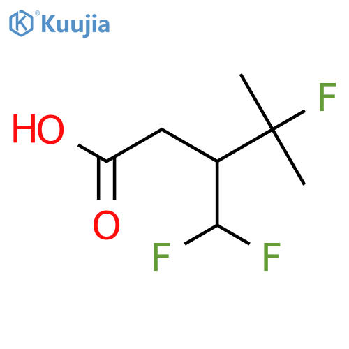 3-(difluoromethyl)-4-fluoro-4-methylpentanoic acid structure