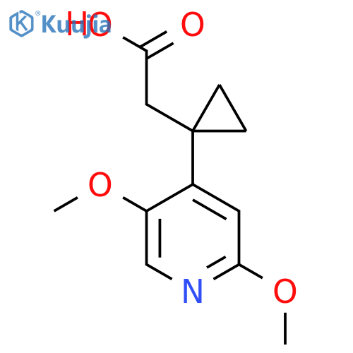 2-1-(2,5-dimethoxypyridin-4-yl)cyclopropylacetic acid structure