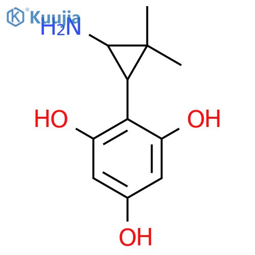 2-(3-amino-2,2-dimethylcyclopropyl)benzene-1,3,5-triol structure