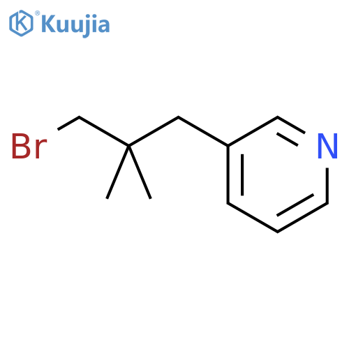 3-(3-bromo-2,2-dimethylpropyl)pyridine structure