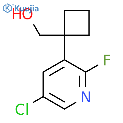1-(5-chloro-2-fluoropyridin-3-yl)cyclobutylmethanol structure