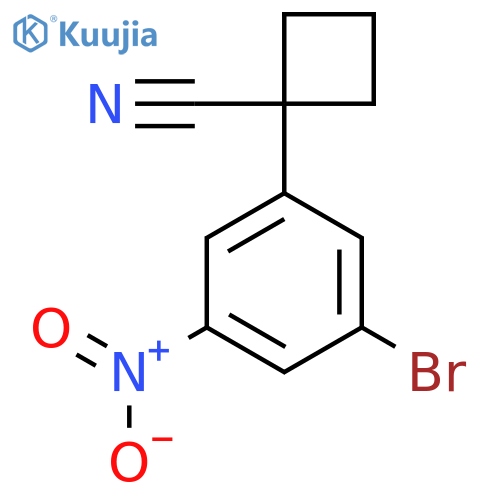 1-(3-bromo-5-nitrophenyl)cyclobutane-1-carbonitrile structure
