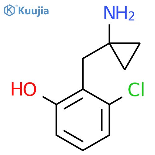 2-(1-aminocyclopropyl)methyl-3-chlorophenol structure