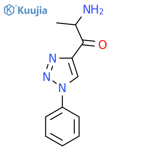 2-amino-1-(1-phenyl-1H-1,2,3-triazol-4-yl)propan-1-one structure