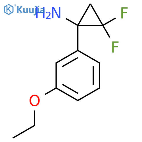 1-(3-ethoxyphenyl)-2,2-difluorocyclopropan-1-amine structure