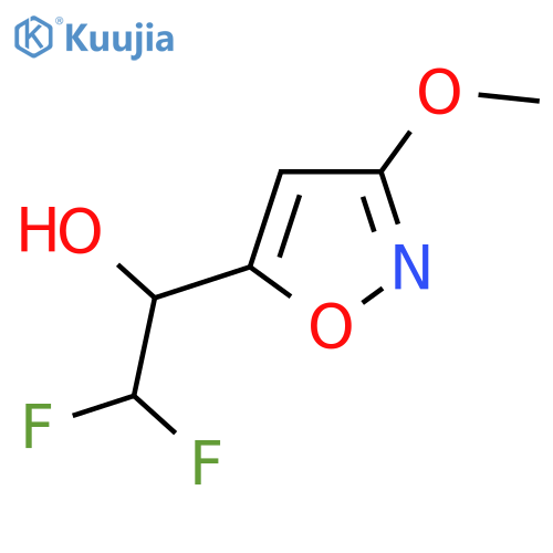 2,2-difluoro-1-(3-methoxy-1,2-oxazol-5-yl)ethan-1-ol structure