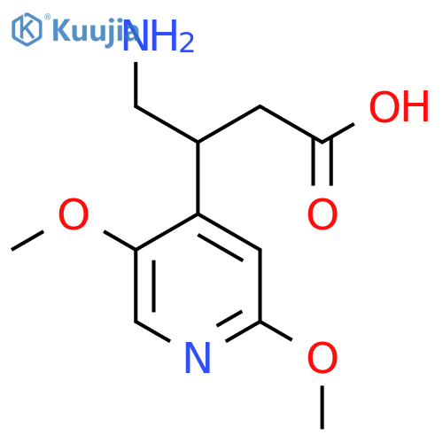 4-amino-3-(2,5-dimethoxypyridin-4-yl)butanoic acid structure