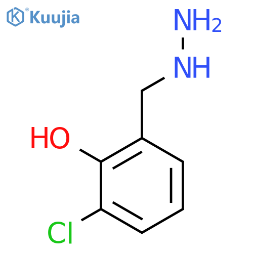 2-chloro-6-(hydrazinylmethyl)phenol structure