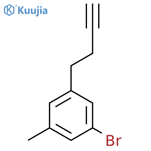 1-bromo-3-(but-3-yn-1-yl)-5-methylbenzene structure
