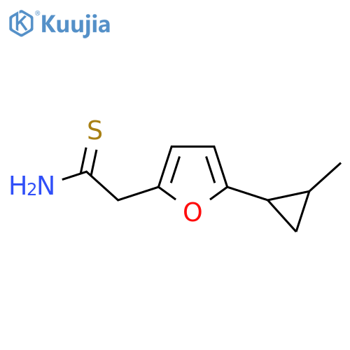 2-5-(2-methylcyclopropyl)furan-2-ylethanethioamide structure