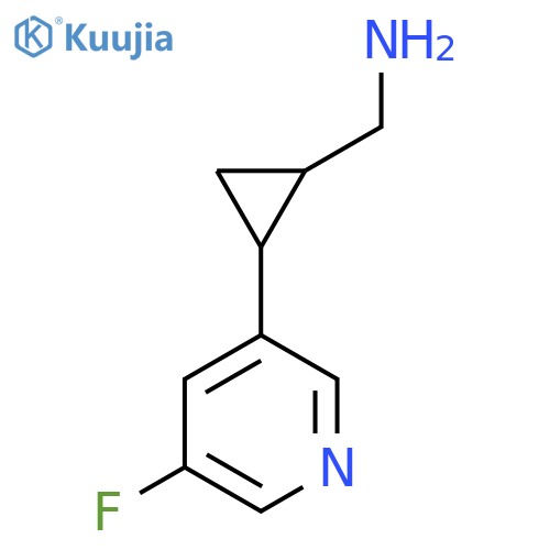 2-(5-fluoropyridin-3-yl)cyclopropylmethanamine structure