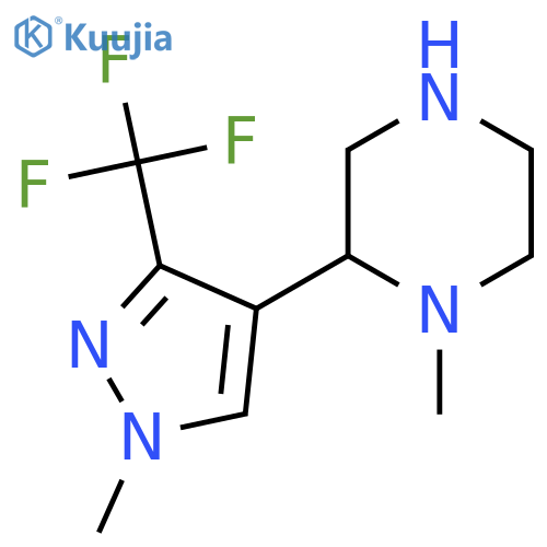 1-methyl-2-1-methyl-3-(trifluoromethyl)-1H-pyrazol-4-ylpiperazine structure