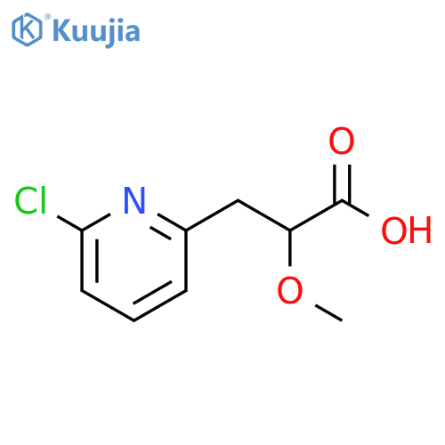 3-(6-chloropyridin-2-yl)-2-methoxypropanoic acid structure