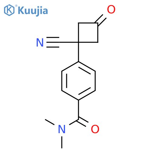 4-(1-cyano-3-oxocyclobutyl)-N,N-dimethylbenzamide structure