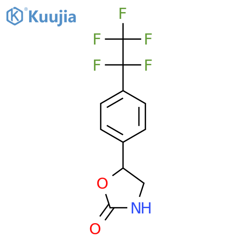 5-4-(pentafluoroethyl)phenyl-1,3-oxazolidin-2-one structure