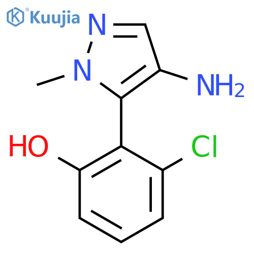 2-(4-amino-1-methyl-1H-pyrazol-5-yl)-3-chlorophenol structure