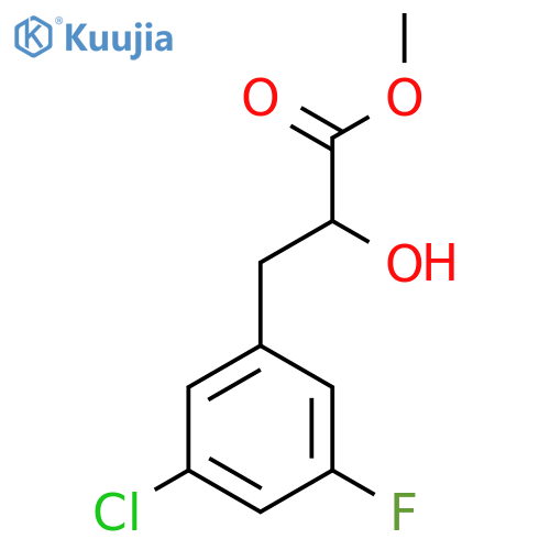 methyl 3-(3-chloro-5-fluorophenyl)-2-hydroxypropanoate structure
